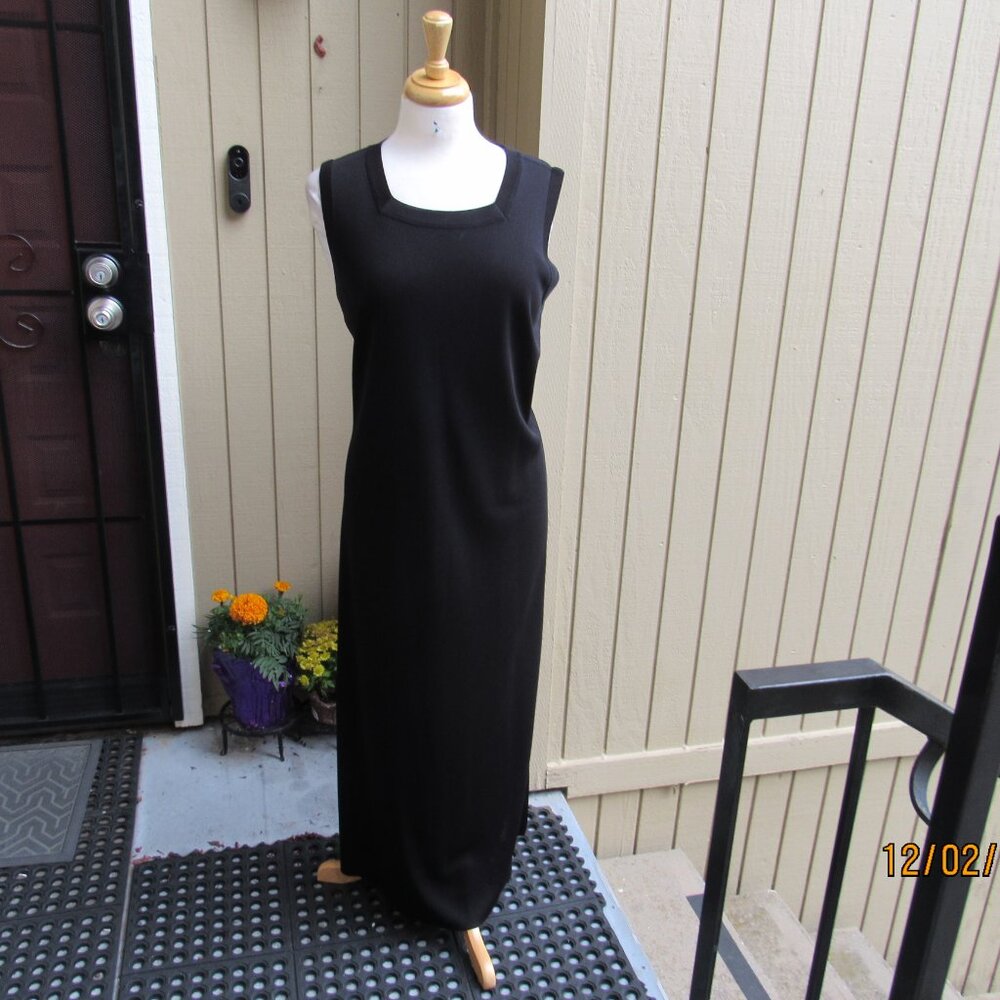 #649  NEW WOMAN'S LONG BLACK SHEATH DRESS BY MISOOK  (SIZE XL)